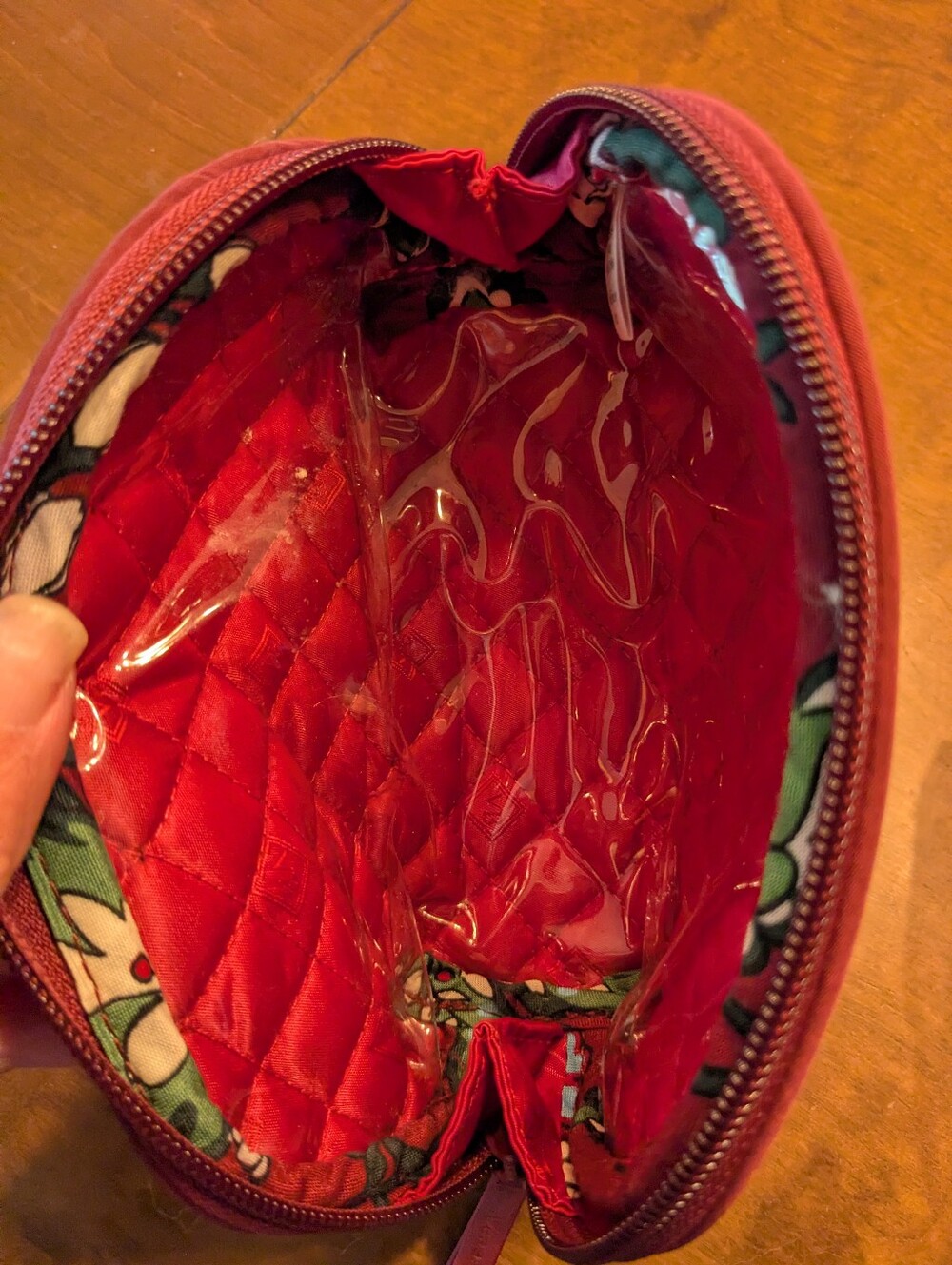 Vera Bradley Bordeaux Blooms Floral Mini Cosmetic Bag - Picture 6 of 7